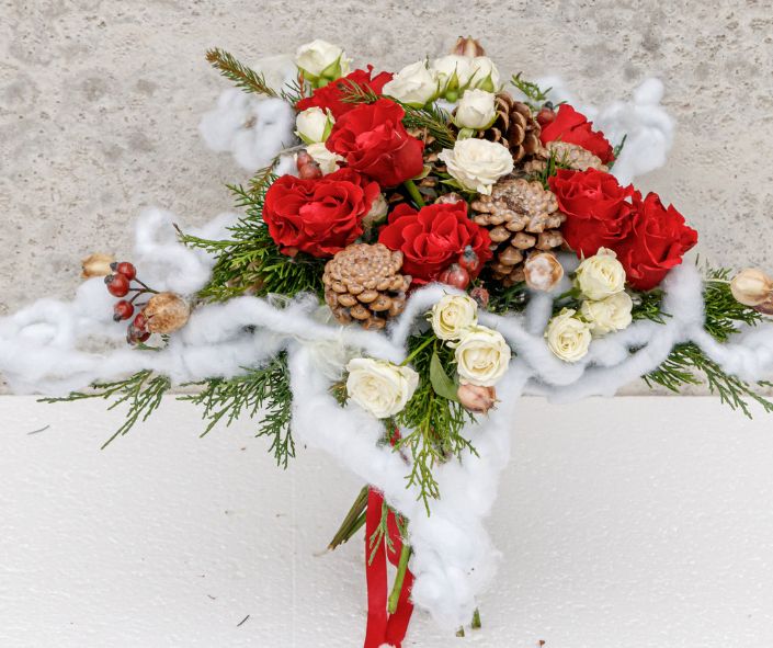 Bouquet de fleurs Noël